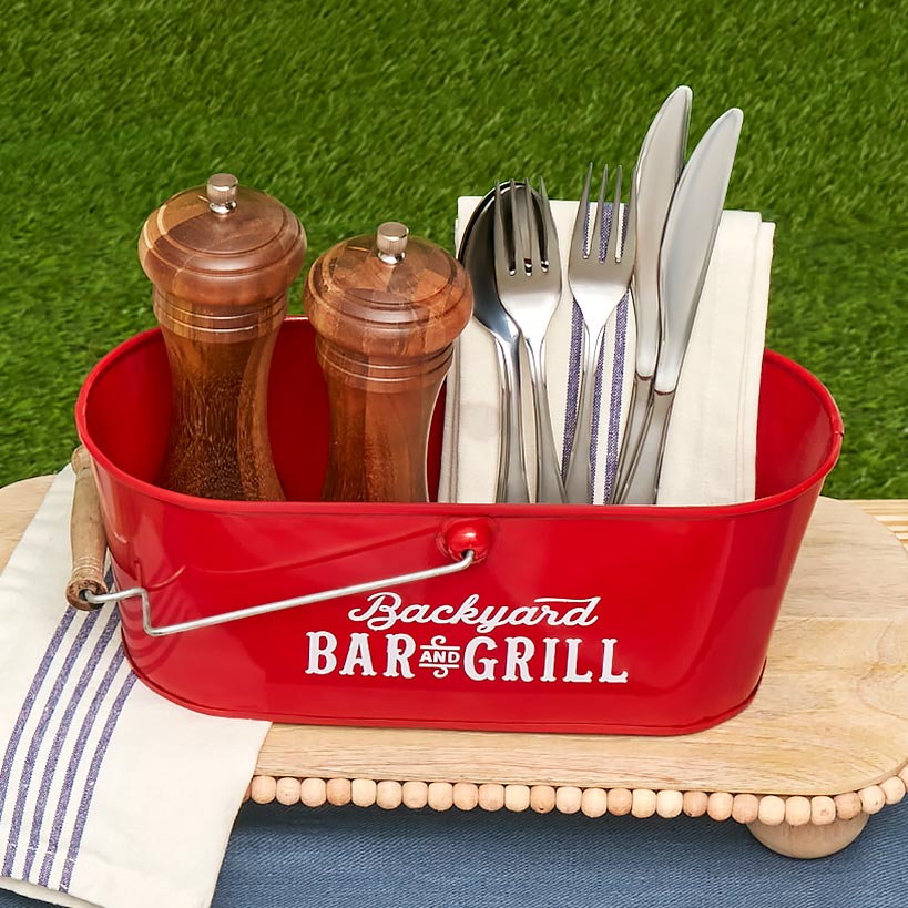 Outdoor BBQ Serving Tray or Caddy